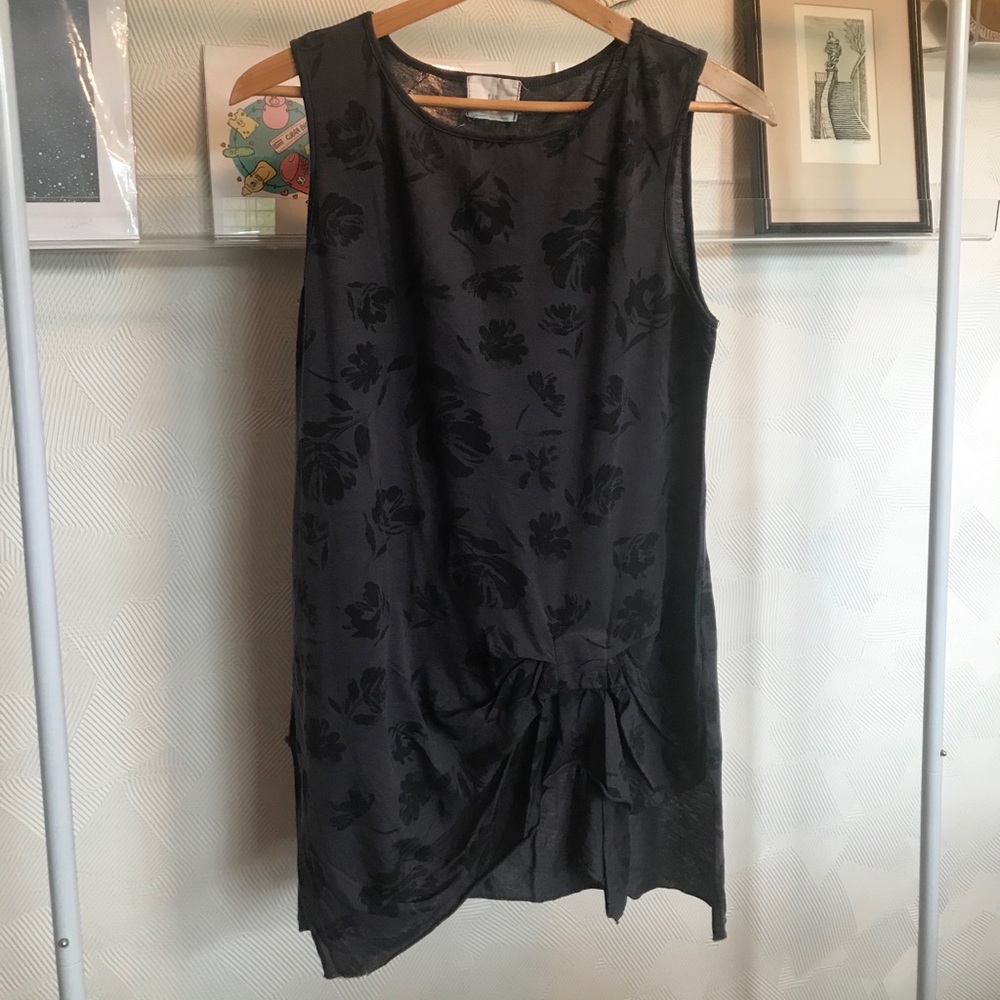 Anthropologie t.la Charcoal GreyTank/Tunic - M